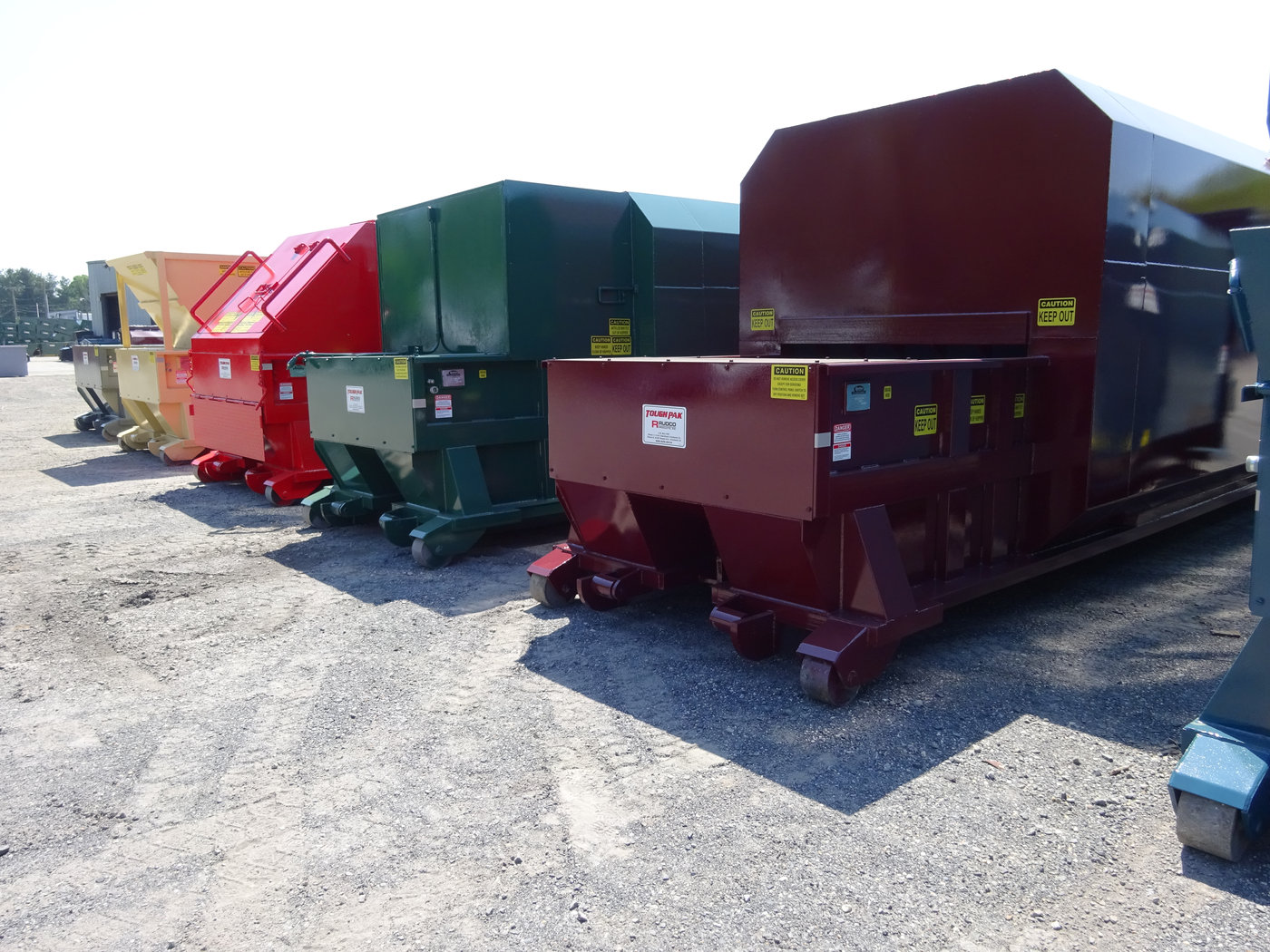 Stellar Waste self-contained compactors staged in the equipment yard